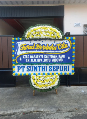 Papan Bunga Duka di Jogoroto